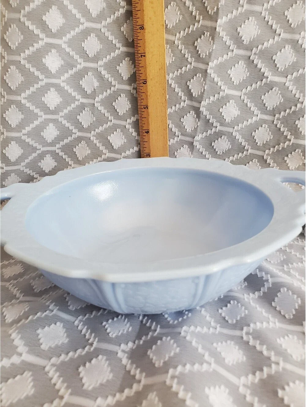 Vtv Jeanette Glass Cherry Blossom Blue Bowl